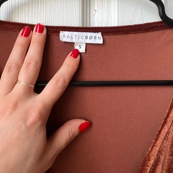 Baltic Born Elegant Velvet Wrap Dress - Picture 12 of 16